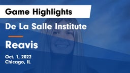 De La Salle Institute vs Reavis  Game Highlights - Oct. 1, 2022