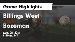 Billings West  vs Bozeman  Game Highlights - Aug. 28, 2021
