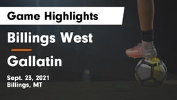 Billings West  vs Gallatin  Game Highlights - Sept. 23, 2021