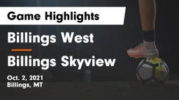 Billings West  vs Billings Skyview  Game Highlights - Oct. 2, 2021