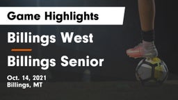 Billings West  vs Billings Senior  Game Highlights - Oct. 14, 2021
