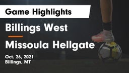 Billings West  vs Missoula Hellgate Game Highlights - Oct. 26, 2021