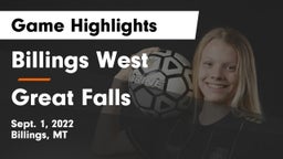 Billings West  vs Great Falls  Game Highlights - Sept. 1, 2022
