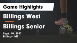 Billings West  vs Billings Senior  Game Highlights - Sept. 10, 2022