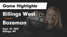 Billings West  vs Bozeman  Game Highlights - Sept. 22, 2022