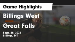 Billings West  vs Great Falls  Game Highlights - Sept. 29, 2022