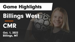Billings West  vs CMR  Game Highlights - Oct. 1, 2022