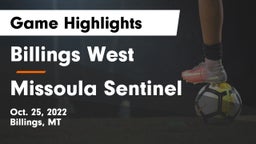 Billings West  vs Missoula Sentinel  Game Highlights - Oct. 25, 2022