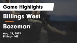 Billings West  vs Bozeman  Game Highlights - Aug. 24, 2023
