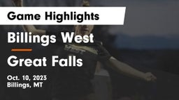 Billings West  vs Great Falls  Game Highlights - Oct. 10, 2023