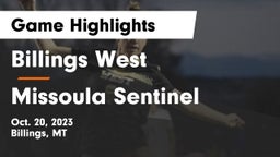 Billings West  vs Missoula Sentinel  Game Highlights - Oct. 20, 2023