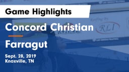 Concord Christian  vs Farragut  Game Highlights - Sept. 28, 2019