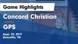 Concord Christian  vs GPS Game Highlights - Sept. 29, 2019