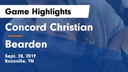 Concord Christian  vs Bearden  Game Highlights - Sept. 28, 2019