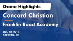 Concord Christian  vs Franklin Road Academy Game Highlights - Oct. 18, 2019