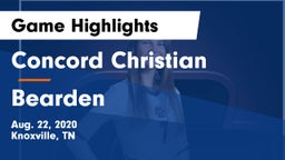 Concord Christian  vs Bearden  Game Highlights - Aug. 22, 2020