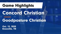Concord Christian  vs Goodpasture Christian  Game Highlights - Oct. 13, 2020