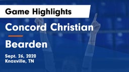 Concord Christian  vs Bearden  Game Highlights - Sept. 26, 2020