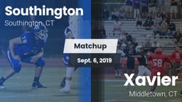 Matchup: Southington High vs. Xavier  2019