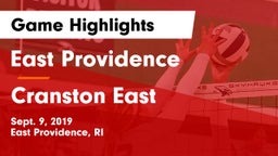 East Providence  vs Cranston East Game Highlights - Sept. 9, 2019