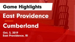 East Providence  vs Cumberland  Game Highlights - Oct. 3, 2019