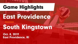 East Providence  vs South Kingstown  Game Highlights - Oct. 8, 2019