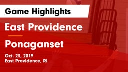 East Providence  vs Ponaganset  Game Highlights - Oct. 23, 2019