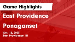 East Providence  vs Ponaganset  Game Highlights - Oct. 12, 2023