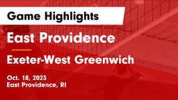 East Providence  vs Exeter-West Greenwich Game Highlights - Oct. 18, 2023
