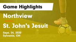 Northview  vs St. John's Jesuit  Game Highlights - Sept. 24, 2020
