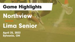 Northview  vs Lima Senior  Game Highlights - April 25, 2022