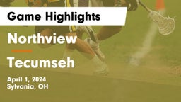 Northview  vs Tecumseh  Game Highlights - April 1, 2024