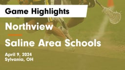 Northview  vs Saline Area Schools Game Highlights - April 9, 2024