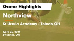 Northview  vs St Ursula Academy - Toledo OH Game Highlights - April 26, 2024