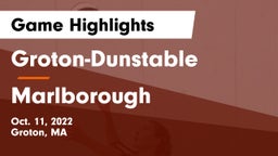 Groton-Dunstable  vs Marlborough  Game Highlights - Oct. 11, 2022