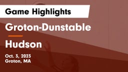 Groton-Dunstable  vs Hudson  Game Highlights - Oct. 3, 2023
