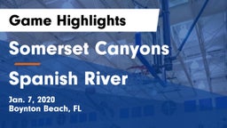 Somerset Canyons vs Spanish River  Game Highlights - Jan. 7, 2020