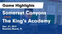 Somerset Canyons vs The King's Academy Game Highlights - Dec. 21, 2019