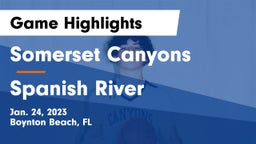 Somerset Canyons vs Spanish River  Game Highlights - Jan. 24, 2023