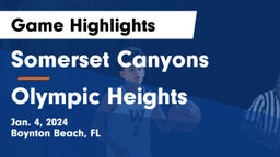 Somerset Canyons vs Olympic Heights  Game Highlights - Jan. 4, 2024
