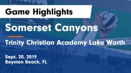 Somerset Canyons vs Trinity Christian Academy Lake Worth Game Highlights - Sept. 20, 2019