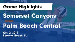 Somerset Canyons vs Palm Beach Central  Game Highlights - Oct. 2, 2019