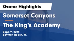 Somerset Canyons vs The King's Academy Game Highlights - Sept. 9, 2021