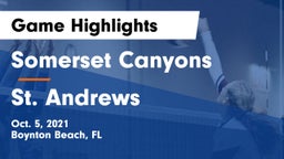 Somerset Canyons vs St. Andrews Game Highlights - Oct. 5, 2021