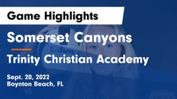 Somerset Canyons vs Trinity Christian Academy Game Highlights - Sept. 20, 2022