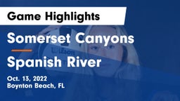 Somerset Canyons vs Spanish River  Game Highlights - Oct. 13, 2022