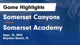 Somerset Canyons vs Somerset Academy  Game Highlights - Sept. 15, 2023