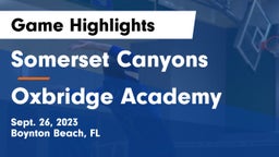 Somerset Canyons vs Oxbridge Academy Game Highlights - Sept. 26, 2023