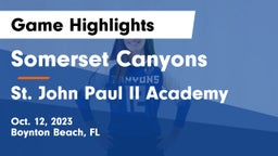 Somerset Canyons vs St. John Paul II Academy Game Highlights - Oct. 12, 2023