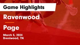 Ravenwood  vs Page  Game Highlights - March 5, 2024